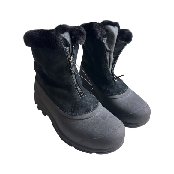 Sorel Snow Angel Winter Boots Womens 10 Black Waterproof Faux Fur Lined - Picture 11 of 16
